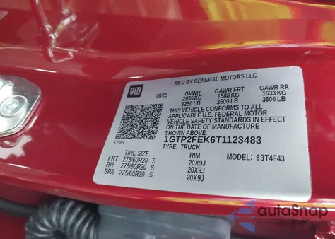 2026 GMC Canyon Denali, 4Wd from USA, damaged, VIN 1GTP2FEK6T1123483